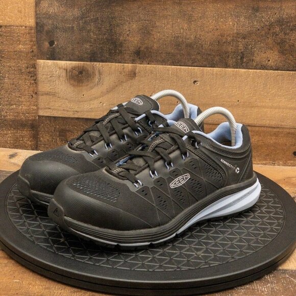 KEEN UTILITY ESD WOMENS ANKLE BOOTS BLACK ALLOY TOE SAFETY WORK SIZE 9.5M - Picture 1 of 9